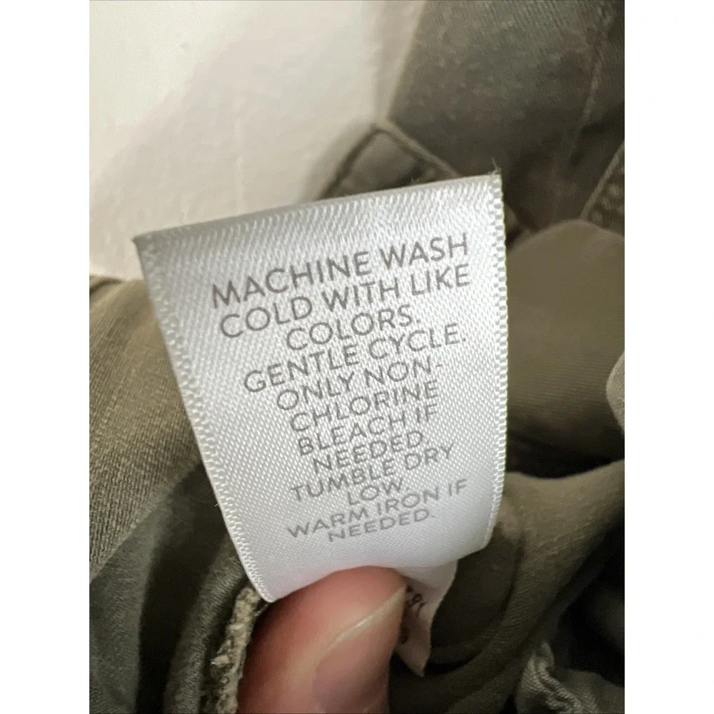 J. Jill Stretch Cargo Pants‎ Ankle Length Olive Green Gorpcore Women's Size 4